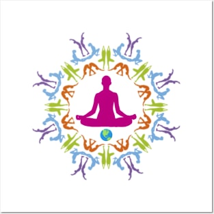Yoga Asana Mandala - On the Back of Posters and Art